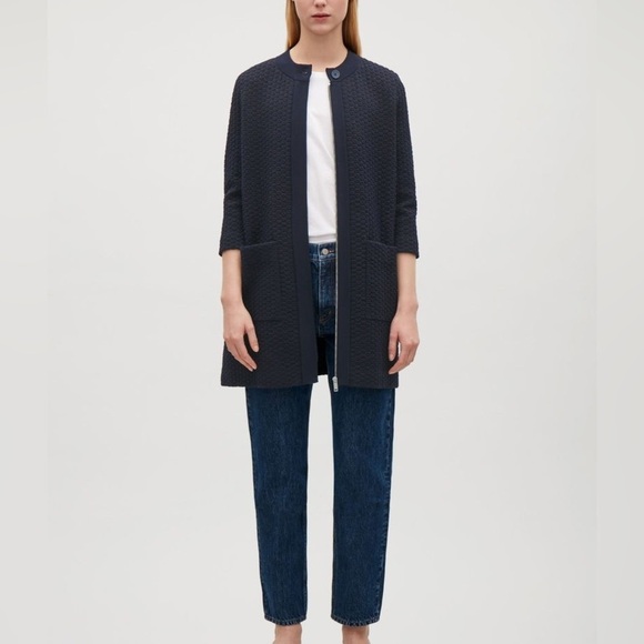 COS Textured Jacquard-knit Cardigan Medium - Picture 2 of 16